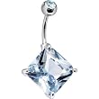 April 16mm Birthstone Color Belly Ring