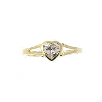 Karmina Herz Ring Zirkonia 8 Karat Gelbgold 924162 Ringgr&ouml;&szlig;e 56