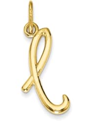 Genuine 14K Yellow Gold Initial Charm 0 .2 Gram Of Gold Letter L