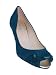 LOEFFLER RANDALL Estella Suede Ruffle Pump in Teal