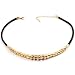 Black Leather Braided Fashion Choker Necklace