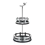 Alessi AMMI20/2 B aLu&igrave;, St&auml;nder f&uuml;r Gew&uuml;rzbeh&auml;lter aus Edelstahl 18/10 und thermoplastischem Harz, schwarz