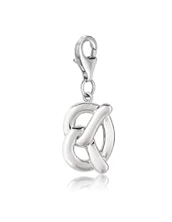 Sterling Silver clip-on pretzel charm