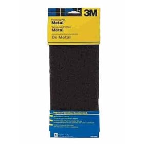 3M 7414NA Hand Sanding Metal Finishing Pad, 4.375 in x 11 in, Maroon, Medium