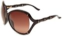 Gucci Women's 3509 Aubergine Frame/Brown Gradient Lens Plastic Sunglasses