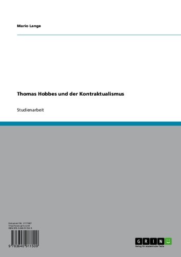 Thomas Hobbes und der  Kontraktualismus (German Edition)