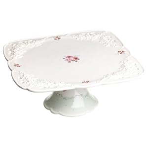 Pfaltzgraff Rose Garden Collection Pedestal Cake Plate