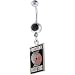 NBA Portland Trailblazers Midnight Black Gem Belly Ring