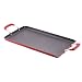 KitchenAid Hard-Base Porcelain Aluminum Nonstick 18-by-10-Inch Two-Burner Griddle, Red