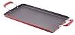 KitchenAid Hard-Base Porcelain Aluminum Nonstick 18-by-10-Inch Two-Burner Griddle, Red