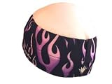 SweatVac Ventilator Cap - Purple Flames with White Mesh top