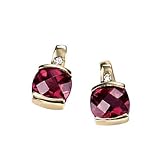 Diamond And Garnet Gold Earrings Jewellery Gifts