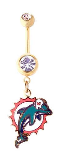 Miami Dolphins belly button ring