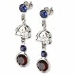 Colorado Avalanche Rhodium Logo Earrings