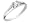 Princess Cut Diamond Promise Ring in 10K White Gold, Size 5