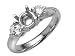 0.55 cts Round Diamonds Engagement Ring - Platinum, 14kt White or Yellow Gold