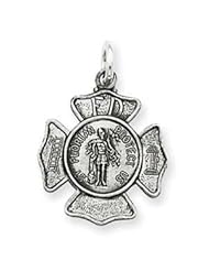 Sterling Silver Saint Florian Badge Medal