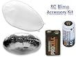 Mach Airship Accessory Bundle Incl White High Lift Blimp & Saucer Balloons, 3V & 9V Battery