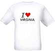 I LOVE VIRGINIA - State-series - White T-shirt