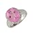 14k White Gold Diamond Pink Sapphire Ring Elegantly Expressed