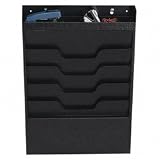 Buddy Products Task File Organizer Rack, Steel, 4 Pockets, 2 x 19.75 x 13.5 Inches, Black (0841-4)