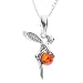 In Collections Damen-Halskette mit Elfen-Anhänger Bernstein 925 Sterlingsilber 42 cm 241A200060890