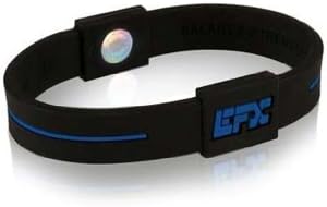EFX Silicone Sport Wristband (8 inch, Black/Blue)