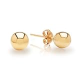 14K Yellow Gold Ball Stud Earrings (4mm)