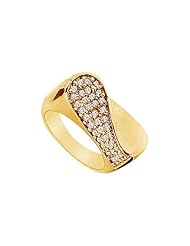 Diamond Ring 14K Yellow Gold - 0.50 CT Diamonds