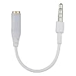 yooZoo Headphone Adapter for Apple iPhone Recessed Jack, 3.5mm Male Female Extension Plug - White