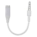 yooZoo Headphone Adapter for Apple iPhone Recessed Jack, 3.5mm Male Female Extension Plug - White