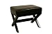 Dominic Brown Faux Leather Modern Ottoman / Stool