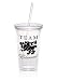 Team Edward 16oz Clear Acrylic To-go Tumbler Cup with Straw, BPA-Free with FREE Bonus E-Book