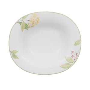 Villeroy and Boch Green Garland 9.5-Inch x 8.25-Inch Oblong Rim Soup, Set of 6 by