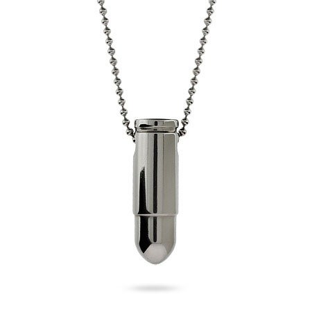 Eve's Addiction Stainless Steel Bullet Pendant