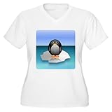 Artsmith, Inc. Women's Plus V-Neck T-Shirt Cute Baby Penguin - Plus Size 3 Artsmith, Inc. Women's Plus V-Neck T-Shirt Cute Baby Penguin - Plus Size 3