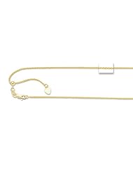 14K Yellow Gold 22 Inch Diamond Cut Adjustable Round Wheat Chain with Lobster Clasp and Small Heart Charm