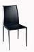 Kitchen & Housewares : Baxton Furniture Studios Delia Leather Dining Chair, Black, Set of 2
