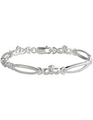 [CJS5462] Sterling Silver Shiny Claddagh Open Link Braclet - Failte