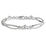 Sterling Silver Shiny Claddagh Open Link Braclet - Failte