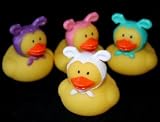 Set of 4 Easter Bunny Rubber Ducks