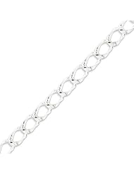 Sterling Silver 18 Inch Solid Polished Fancy Link Necklace - 18 Inch