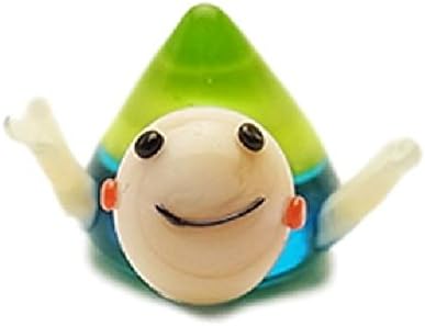 Japanese Mister Hermit Crab Mascot Handmade Frosted Glass Rainbow Spiral Vortex Decorative Figure