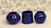 Dollhouse Miniature Set of 3 Dark Blue Embossed Pots