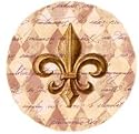 Fleur De Lis Paris France French Emblem Set of 4 Sandstone Coasters