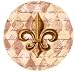 Fleur De Lis Paris France French Emblem Set of 4 Sandstone Coasters