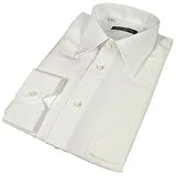 Forzieri White Pure Silk Dress Shirt