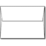 Envelopes, White A7 5 1/4 x 7 1/4 Pointed Flap - 100 Envelopes