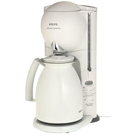 Krups 199-7D Aroma Control 10-Cup Programmable Thermal Coffeemaker, White