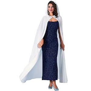 White Masquerade Hooded White 56in. Adult Halloween Cape (B656)